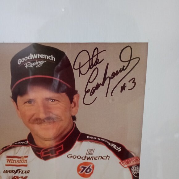 NASCAR DALE EARNHARDT SR 16 X 20 Framed Photo Print Signed - Picture 2 of 4